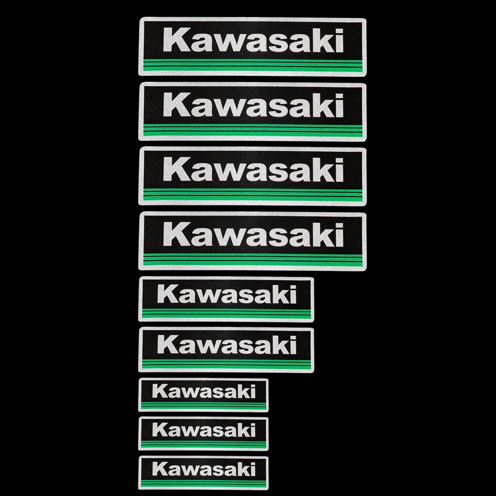 Kawasaki Motor Stiker Reflektif Logo Stiker Helm Dekorasi Stiker