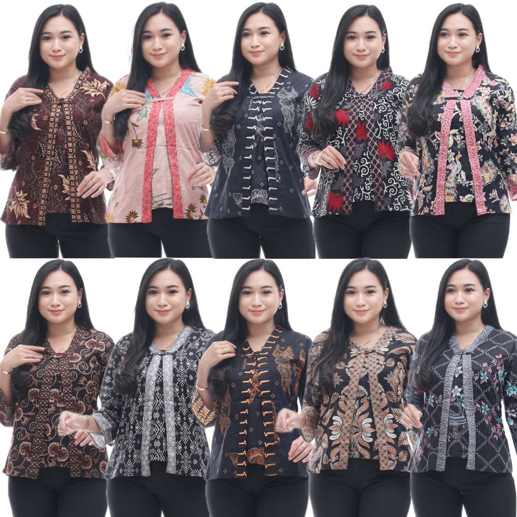 Batik Dolby Dolbi Dobby Doby Tenun Sutra Tulis Katun ATBM Baron ATASAN BATIK WANITA sogan SRG307