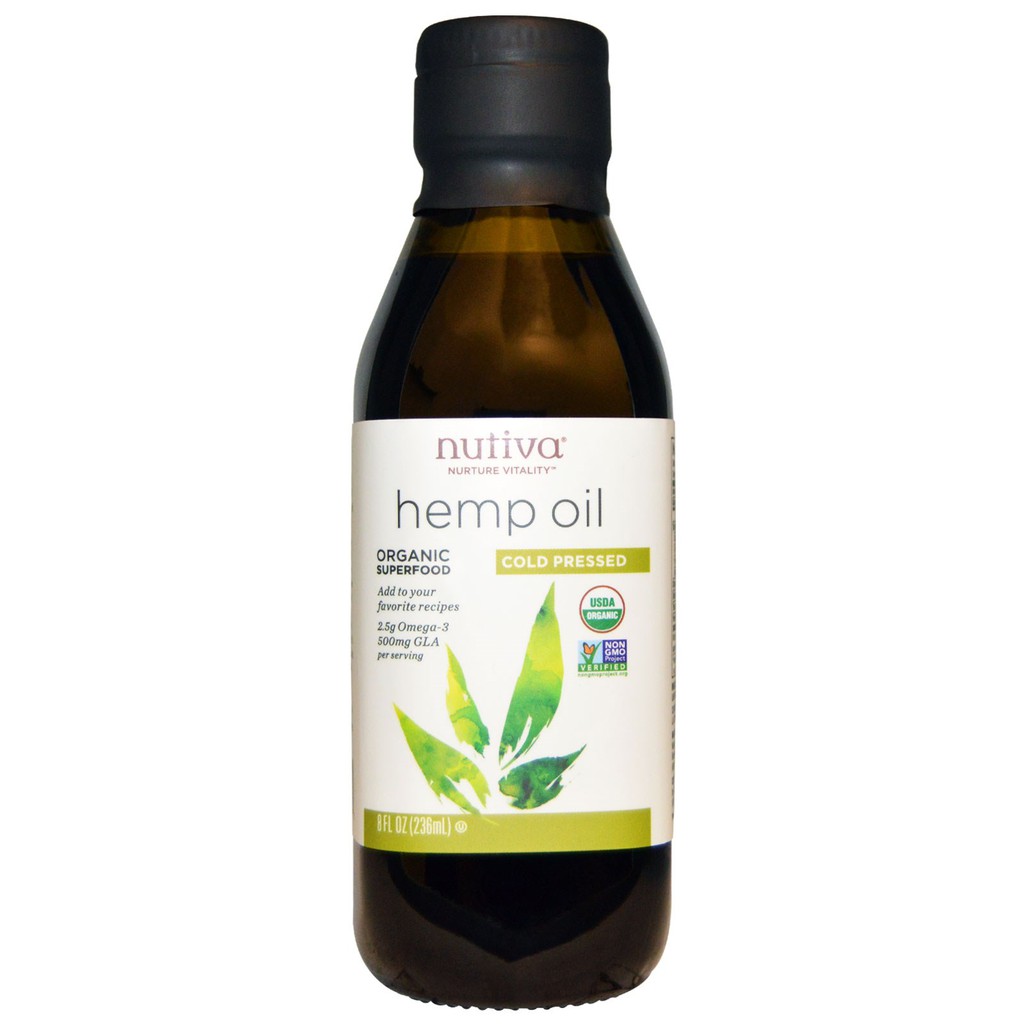 Nutiva Organic Hemp Oil Cold Pressed 236ml
