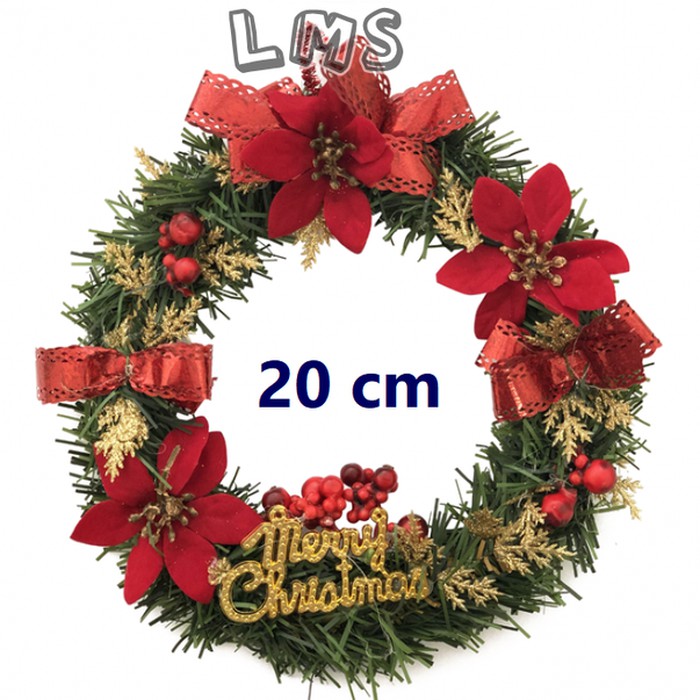 Jual Unik Dekorasi Natal Gereja Murah Wreath Ring Hias Natal (20 cm) 3485 Berkualitas | Shopee Indonesia