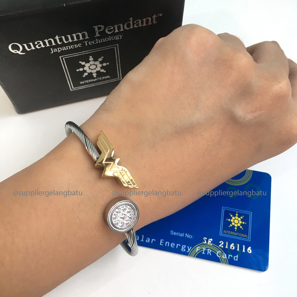 PROMO ASLI Gelang Kesehatan ADJUSTABLE Energi Ion quantum WONDER WOMAN