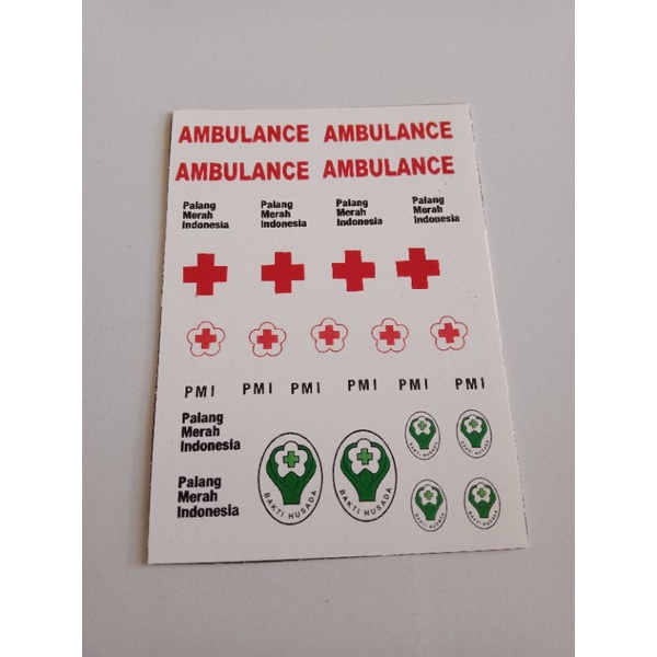 Decal Diecast skala 1/64 Ambulance