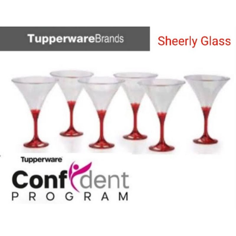 Tupperware Sheerly Glass Dessert Cup (1 Pcs) // Gelas Crystal Mewah Saji Ice Cream Pudding Cake