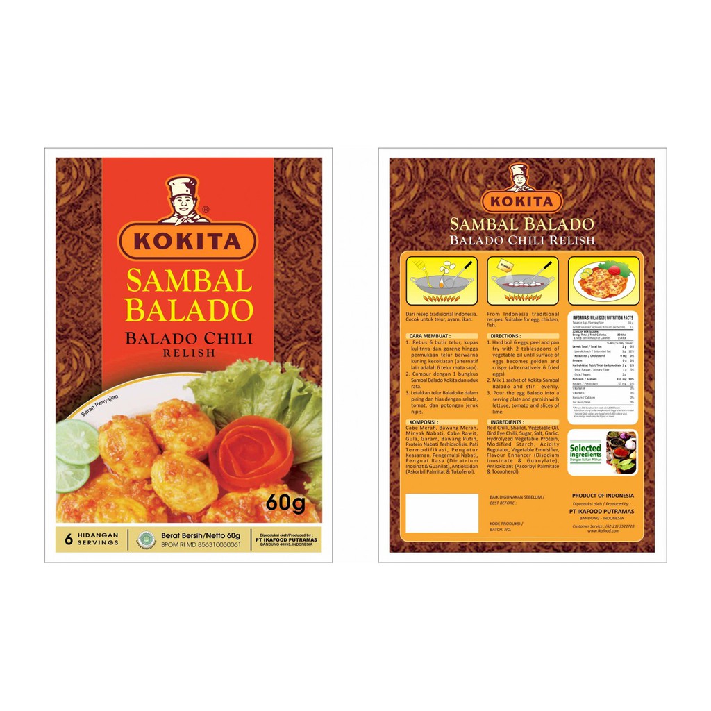 Kokita Bumbu Sambal Balado 60gr