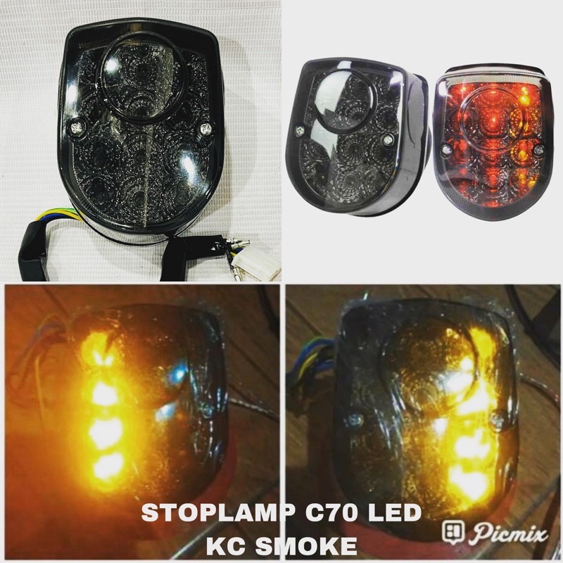 STOPLAMP C70 LED + SEIN KACA SMOKE