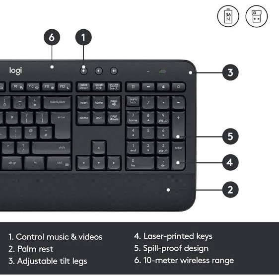 Logitech MK545 advanced combo wireless mouse keyboard MK 545 Garansi resmi