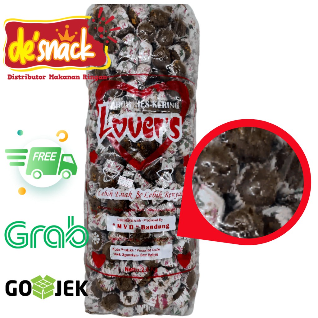 

Distributor/Grosir/Snack/Cemilan/BROWNIES KERING Merk Lover's