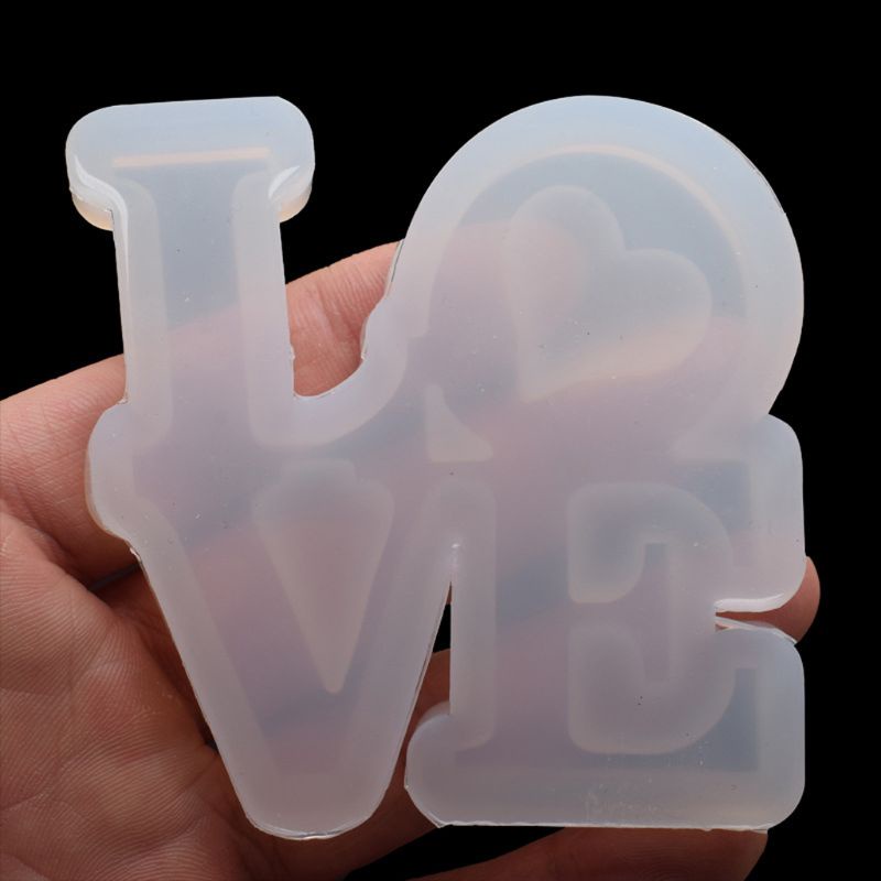 SIY  Handmade English Letters Love Pendant Silicone Jewelry Resin Mold Resin Casting Mold Jewelry Making Tools