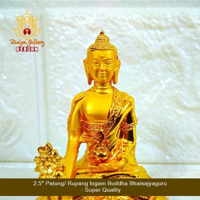 2.5&quot; Patung/ Rupang Logam Buddha Bhaisajyaguru - Super Quality