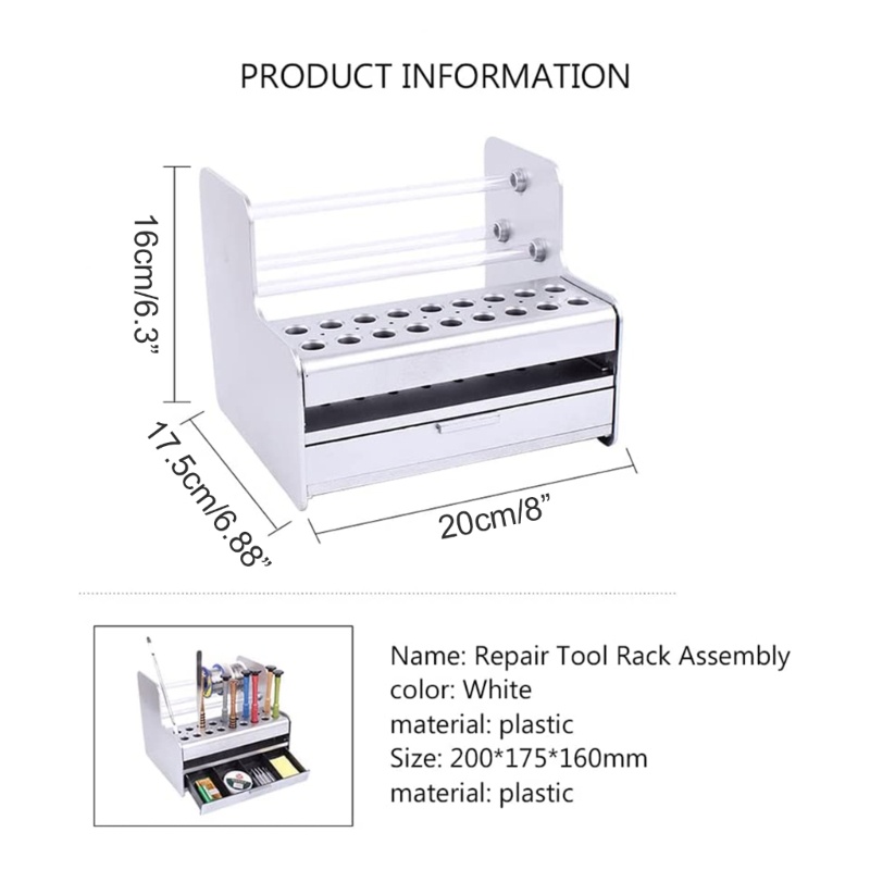 Zzz Rak Stand Organizer Multifungsi Holder Obeng / Pinset / Brush