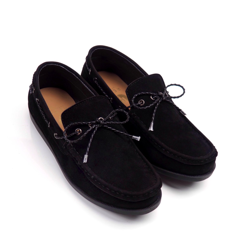 LICK BLACK |FORIND x Reyl| Sepatu Suede Asli Vintage Klasik Casual Pria Boat Ori Original Footwear