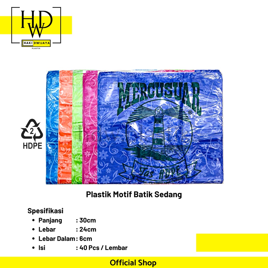 Kantong Plastik Kresek Motif Batik Sedang