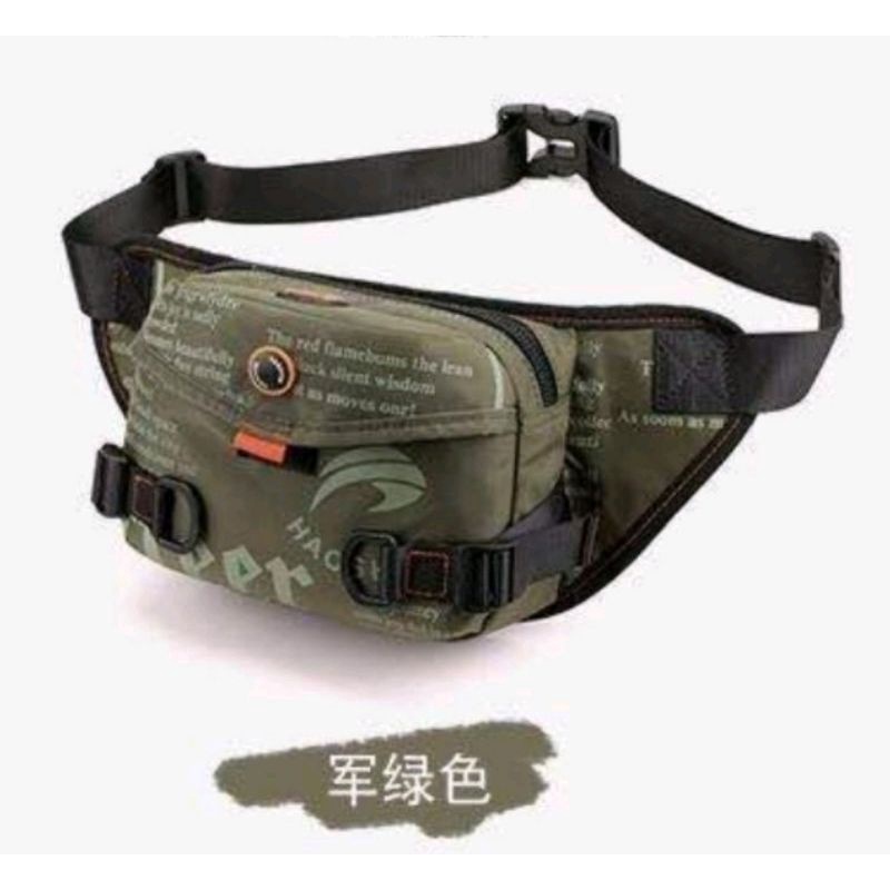 HAOSHUAI 5130 Tas Selempang Pria Waistbag Pria multifungsi importirbag