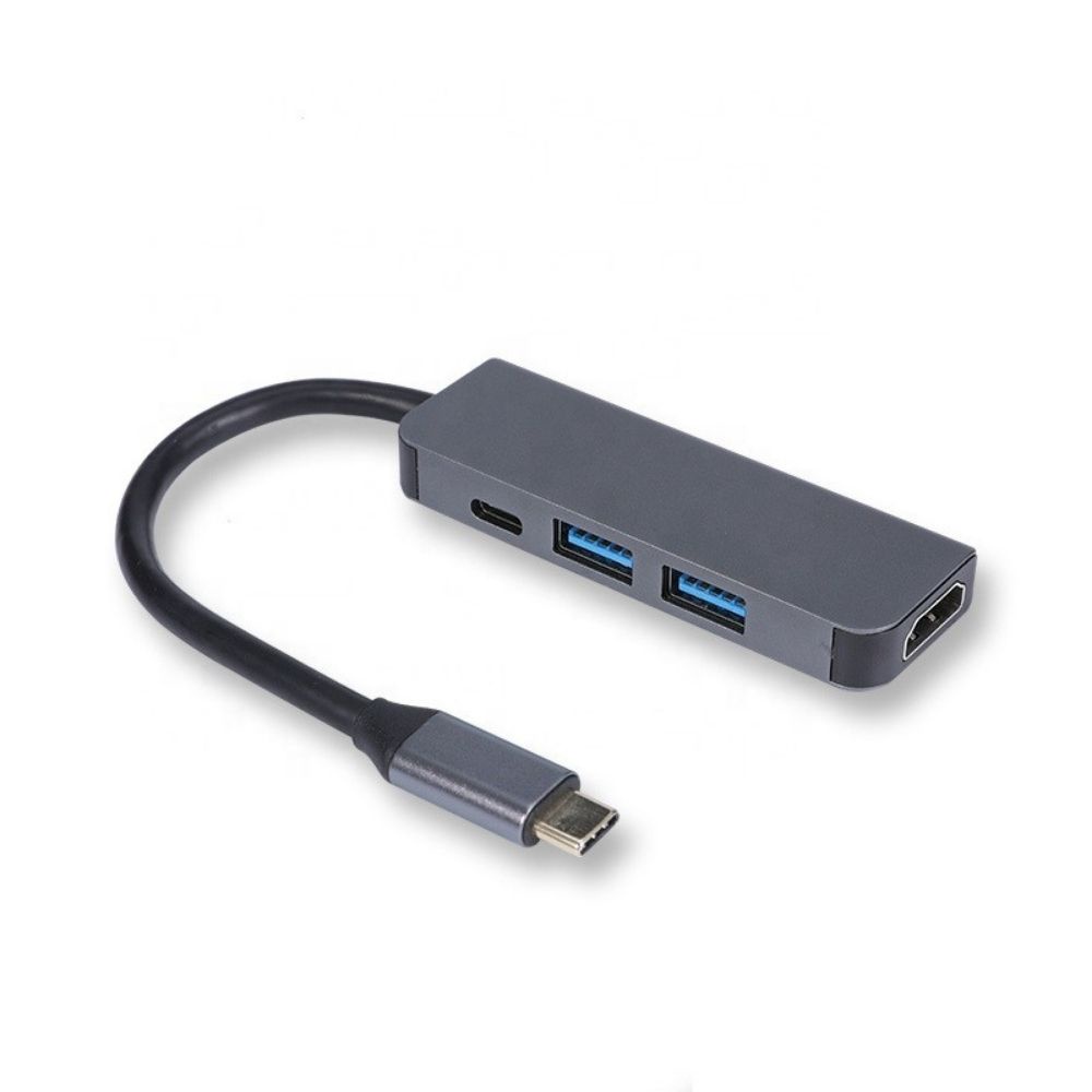 USB C HUB  OTG 4 in 1 Adapter Type C Dock Station to USB 3.0 Adaptor PD Fast Charge HDMI High Speed VIRAL MULTIFUNGSI NETFLIX PS3 PS4 PS5 NITENDO SWITCH