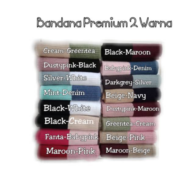 Bandana Premium 2 Warna | Inner Bandana Anisa | Ciput Rajut