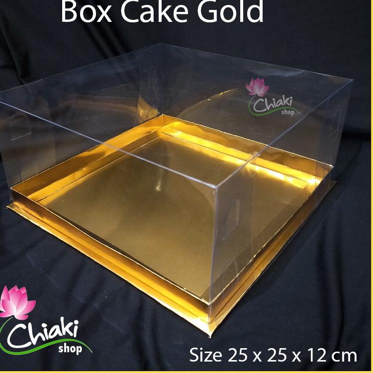 

[KODE PRODUK ZPJ0O10041] Box Mika GOLD Uk 25 x 25 x T. 12 cm Cupcake isi 9 Cake Pudding Tart Dus Emas Karton Tebal CHIAKI