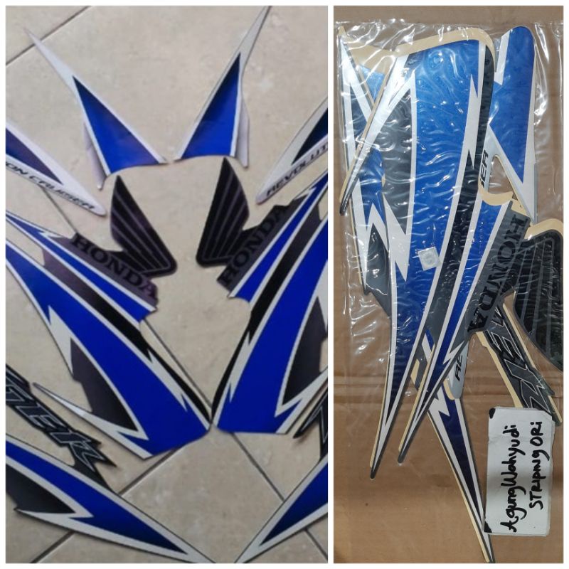 STIKER STRIPING LIS BODY MOTOR HONDA TIGER REVO TIREV 2011 2012 2010 SILVER BIRU