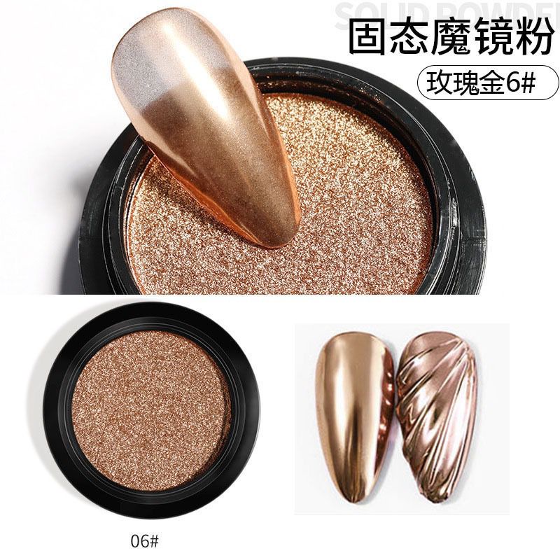 NAIL CHROME POWDER COMPACT JAPAN NAILS STYLE / bubuk chrome gold powder kuku chrome hologram nail