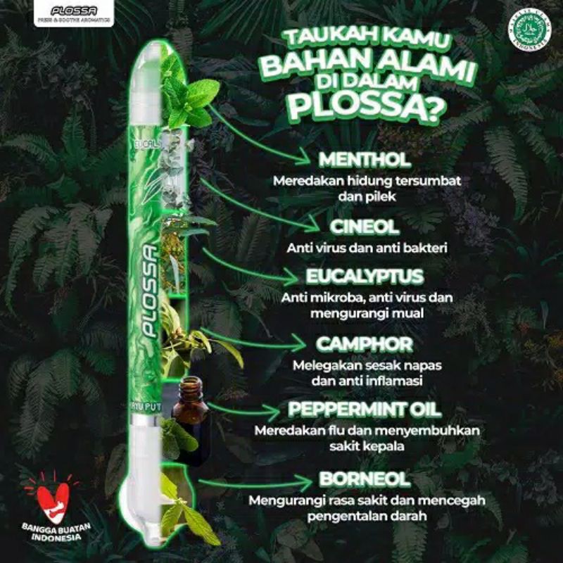 PLOSSA Minyak Angin Eucalyptus Aromatherapy 4in1