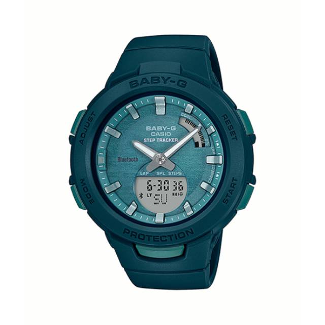 JAM TANGAN WANITA CASIO BABY-G G-SQUAD TYPE BSA-B100AC-3ADR HIJAU ORIGINAL / CASIO BABY-G BLUETOOTH