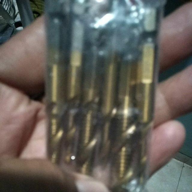 6pcs/set Mata Bor Hss Pembuat Ulir Baut Bahan Baja Ukuran Panjang 70mm Untuk Peralatan Pertukangan