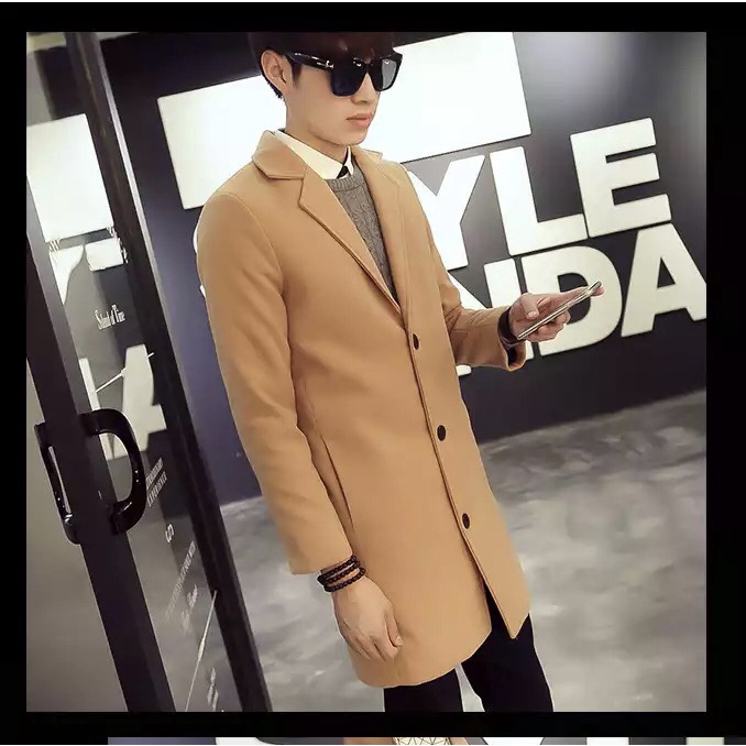 Jaket Panjang  Blazer Coat Pria Model Jas Korea