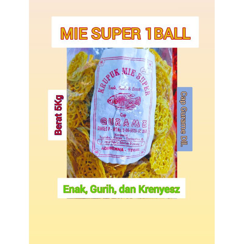 

Kerupuk Mie Kecil Mentah 1Ball