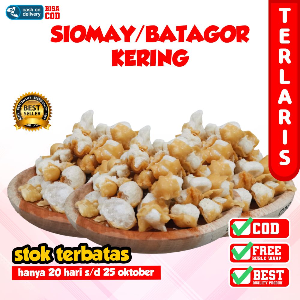 

terlaris BATAGOR KERING TOPING BASO ACI SEBLAK INSTAN CUANKI LIDAH PILUS CIKUR TAHU BULAT SIOMAY KERING