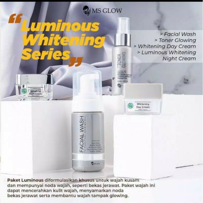 MS GLOW Whitening Paket Wajah Original BPOM