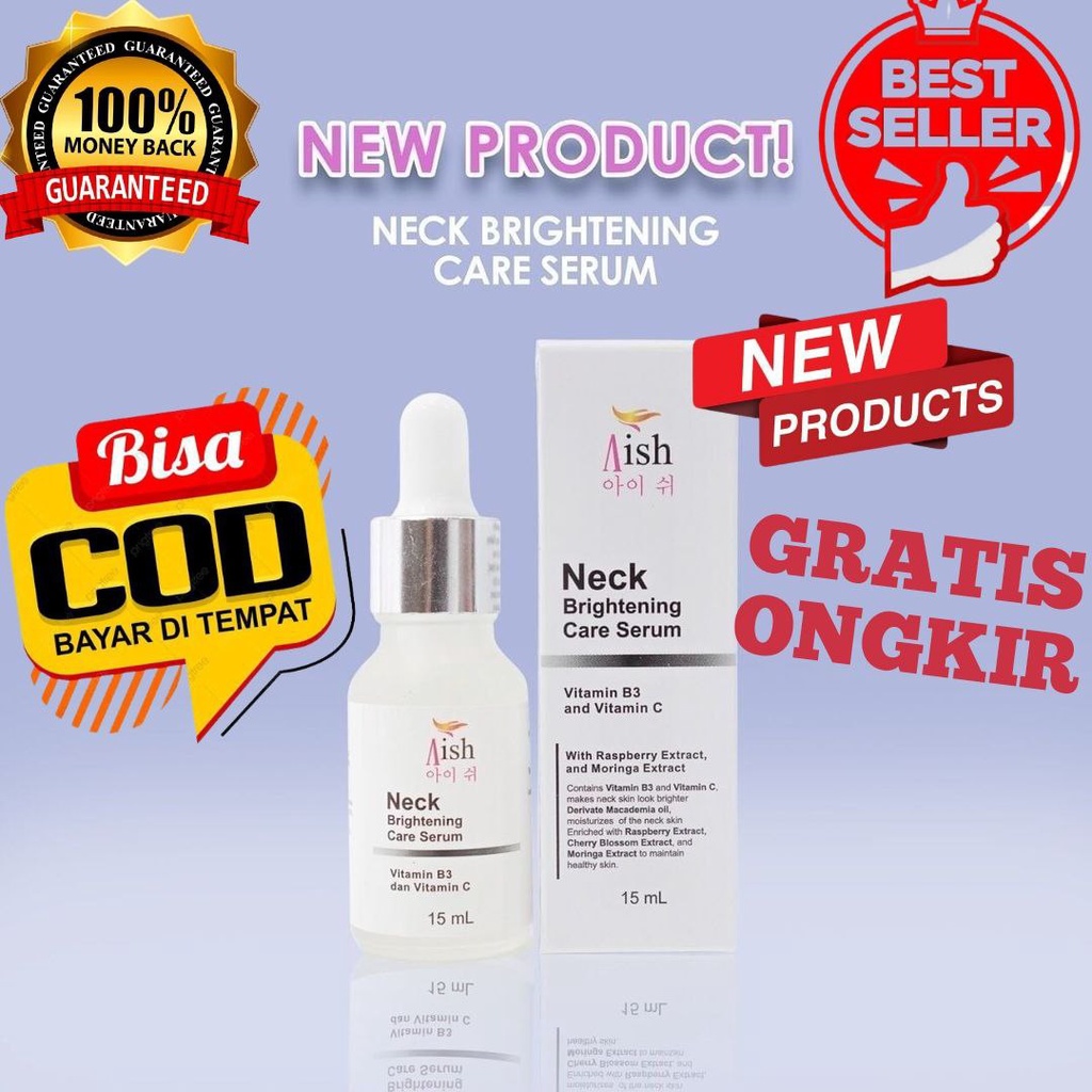 AISH NECK BRIGHTENING SERUM 0RIGINAL 100% AISH SERUM BPOM AISH NECK PEMUTIH LEHER ORI
