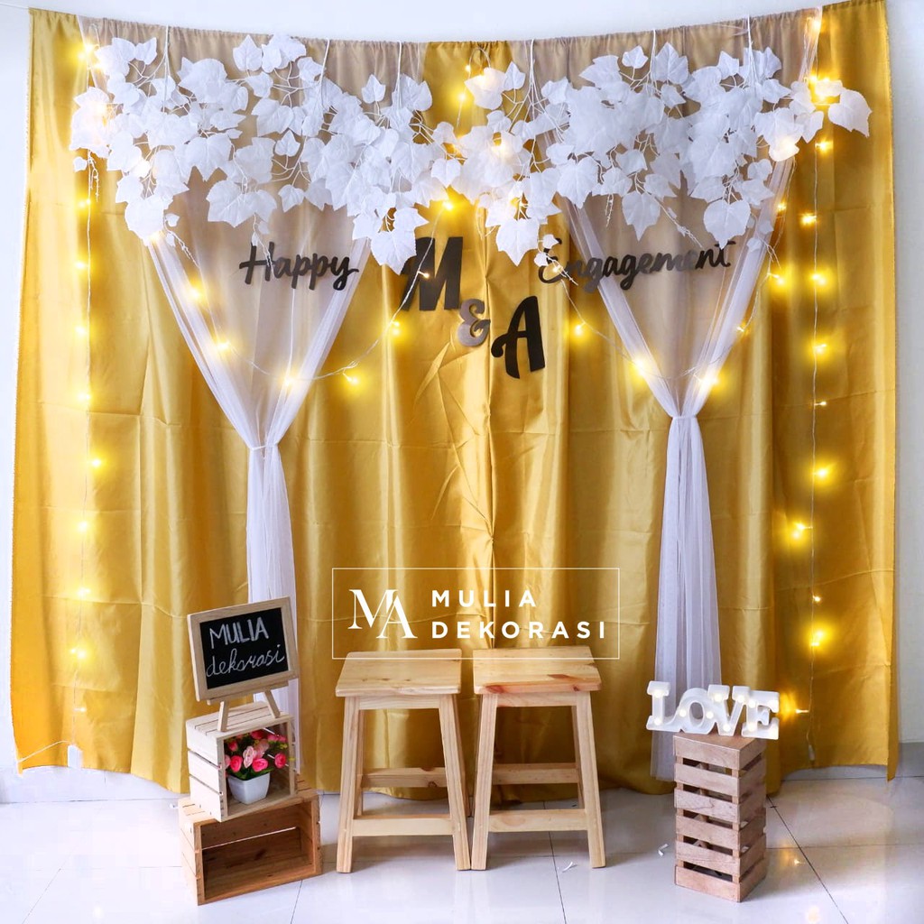 Dekorasi Backdrop Lamaran Nikahan Aqiqah Background Bekdrop Paket Mulia O