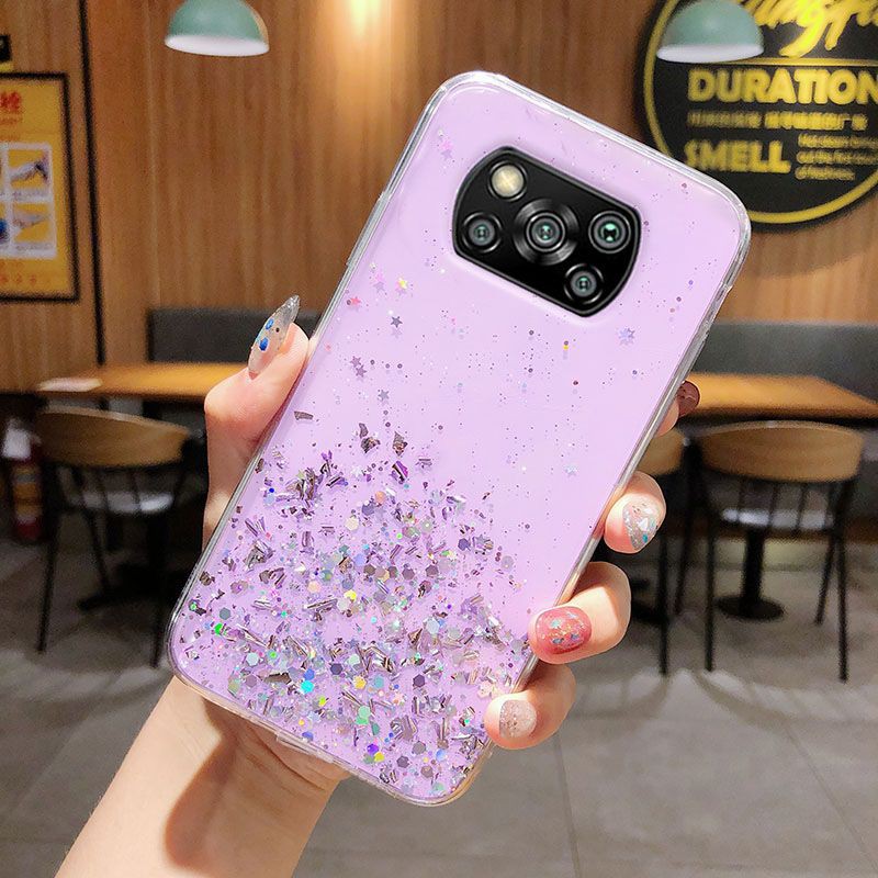 Xiaomi Poco M3 Redmi 9T X3 NFC X3 Pro Casing Softcase Tpu Bahan Premium Glitter Glossy