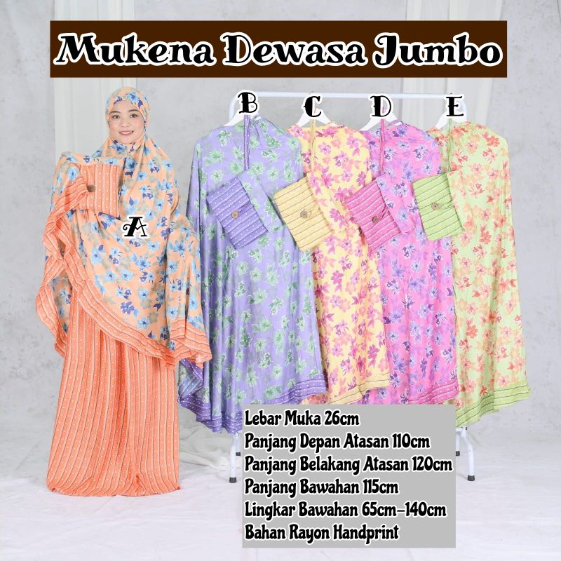 Mukena Rayon Rukuh Bali Mukenah Dewasa Super Jumbo