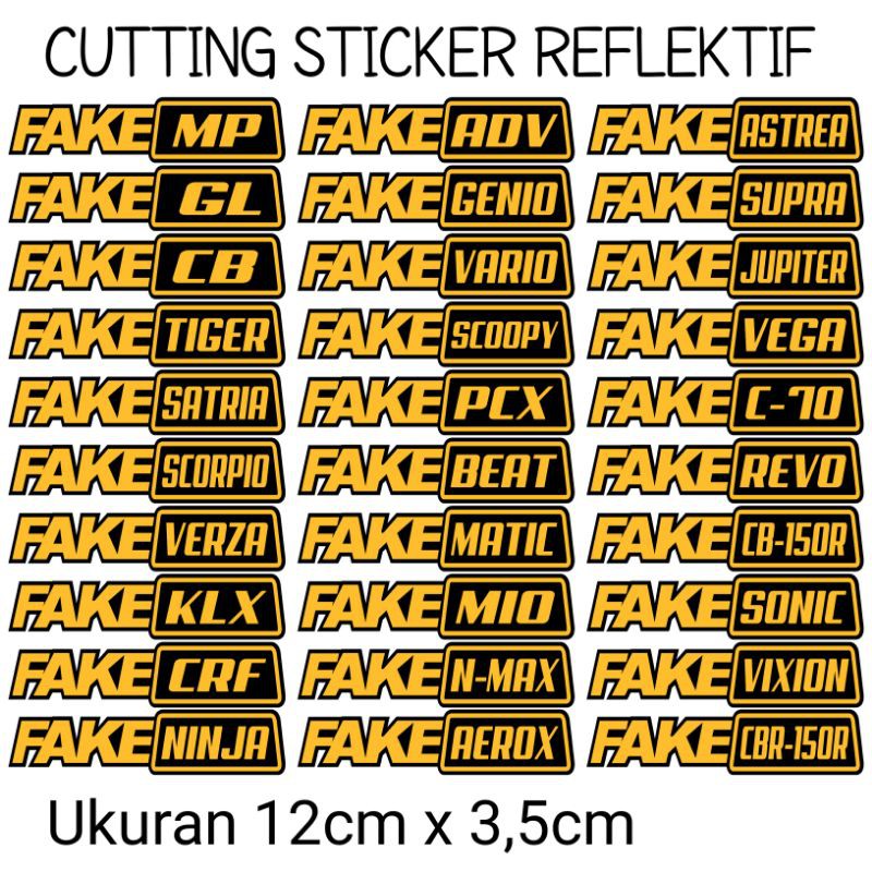 cutting sticker reflektif fake...........