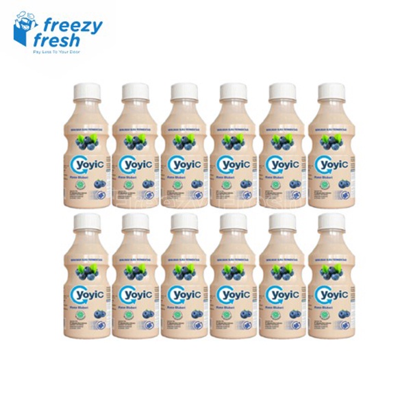 Yoyic Susu Fermentasi Rasa Blueberi 130ml x 12pcs