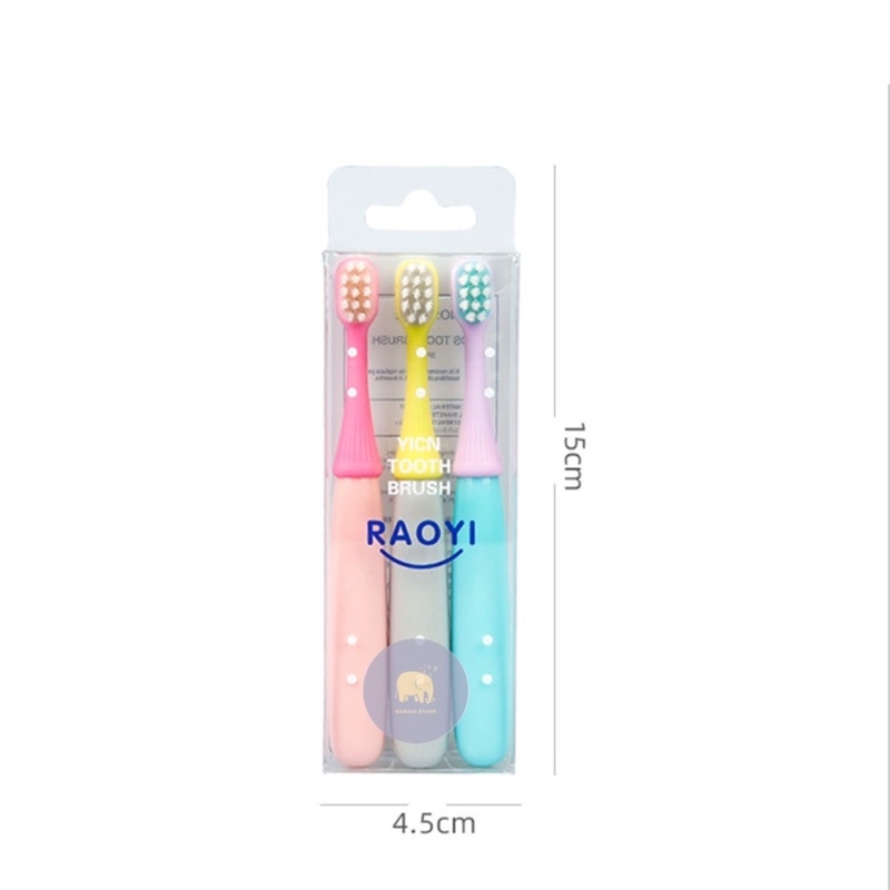 SIKAT GIGI ANAK/SIKAT GIGI JAMUR 1 SET ISI 3 PCS/SIKAT GIGI SILICON BAYI/FINGER TOOTH BRUSH