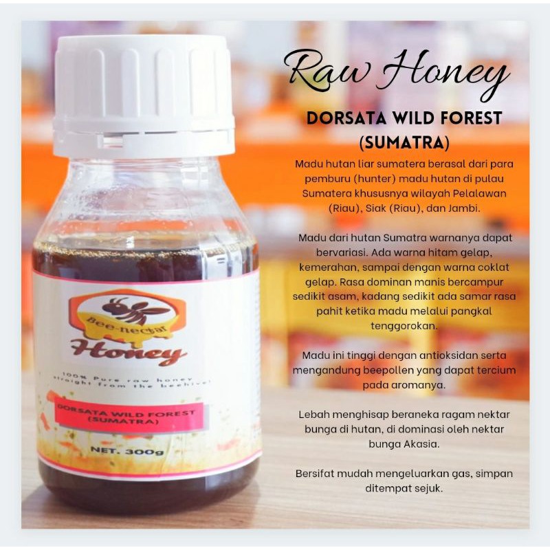 Raw Honey Madu Asli Murni Nektar Bee Nectar 300gr