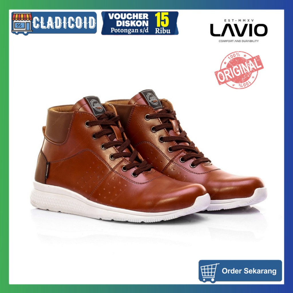 Sepatu Safety Pria Ujung Besi Model Sporty dan Stylish Keren Lavio Vander Original Terbaru