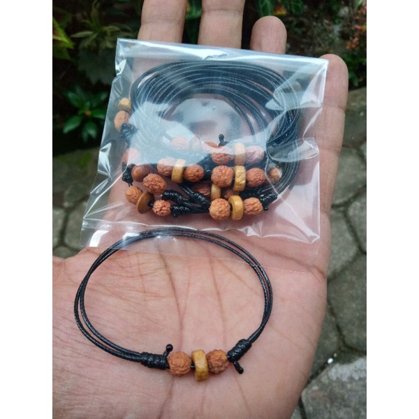 10pcs gelang kayu + biji bidara arab SIDR original tali waterproof