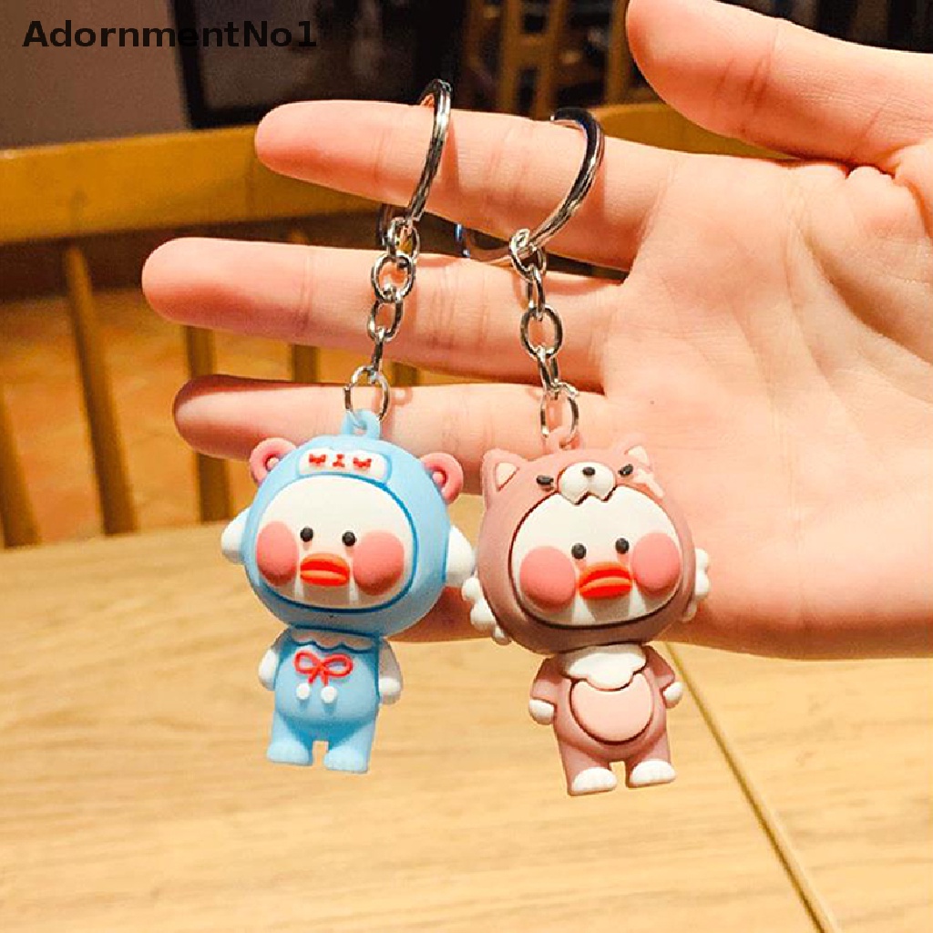 [AdornmentNo1] Cartoon Cute Duck Figure Keychains Little Yellow Duck Bag Pendant Key Ring Gifts [new]