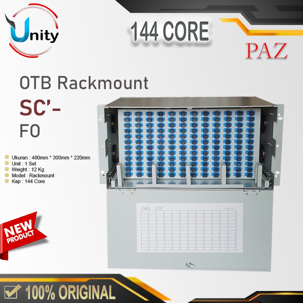 OTB Rackmount SC 144C 144Core Fiber Optik OTB Rack PAZ FTTH 144 Core