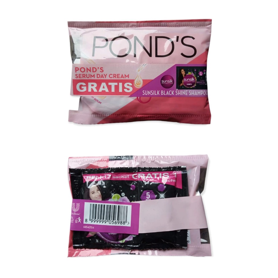 SS Pond's Sachet Bundle gratis shampoo Bright Beauty White Skin Perfecting Cream 7,5 g Ponds Pelembab Ecer