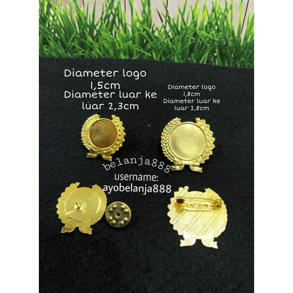 Pin bross padi kapas pita gold satuan