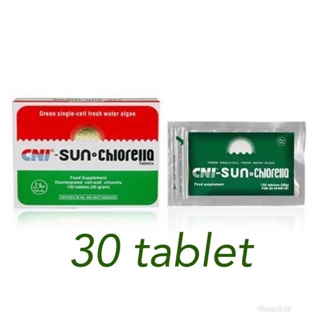 CNI SUN CHLORELLA ISI 30 TABLET ASLI ORIGINAL