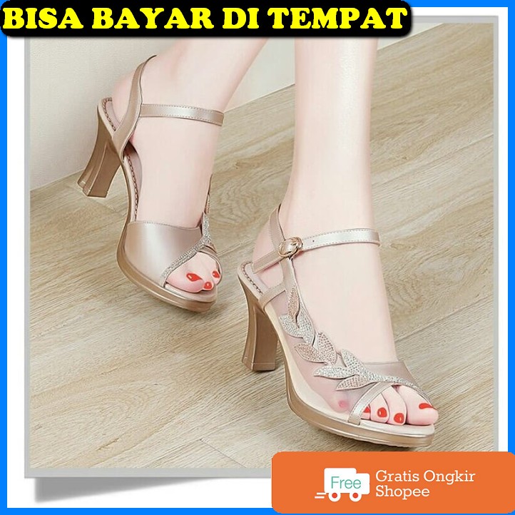 Heels Wanita - Charles N Keith Import Branded Heels 388 FL154 Heels Mzb411 - Cream, 36