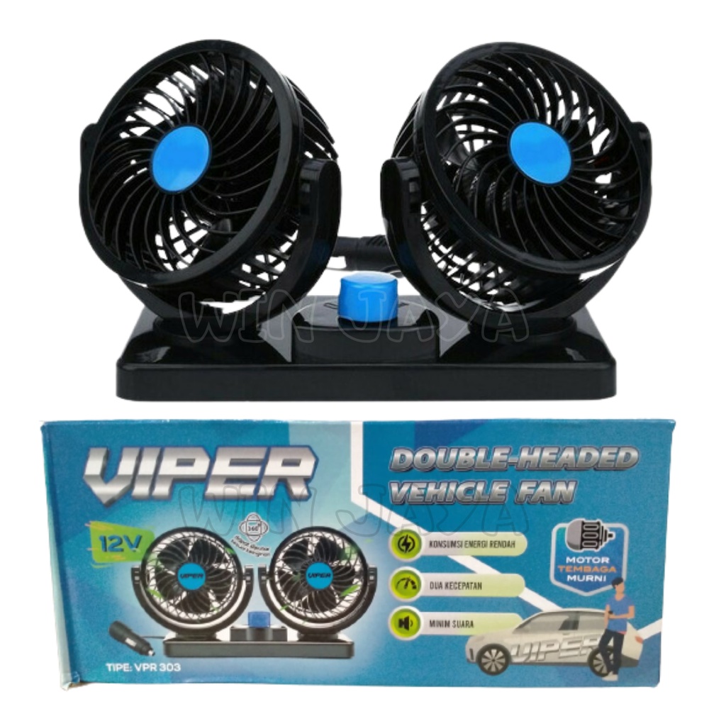 KIPAS ANGIN MOBIL DI LIGHTER 12V COLOK ROKOK FAN DOUBLE BLOWER