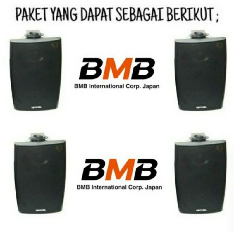 Paket 4 Titik Sound Cafe Dan Klinik- Kantoran Speaker 5 Inch BMB KG-511 Ampli Bluetooth Original