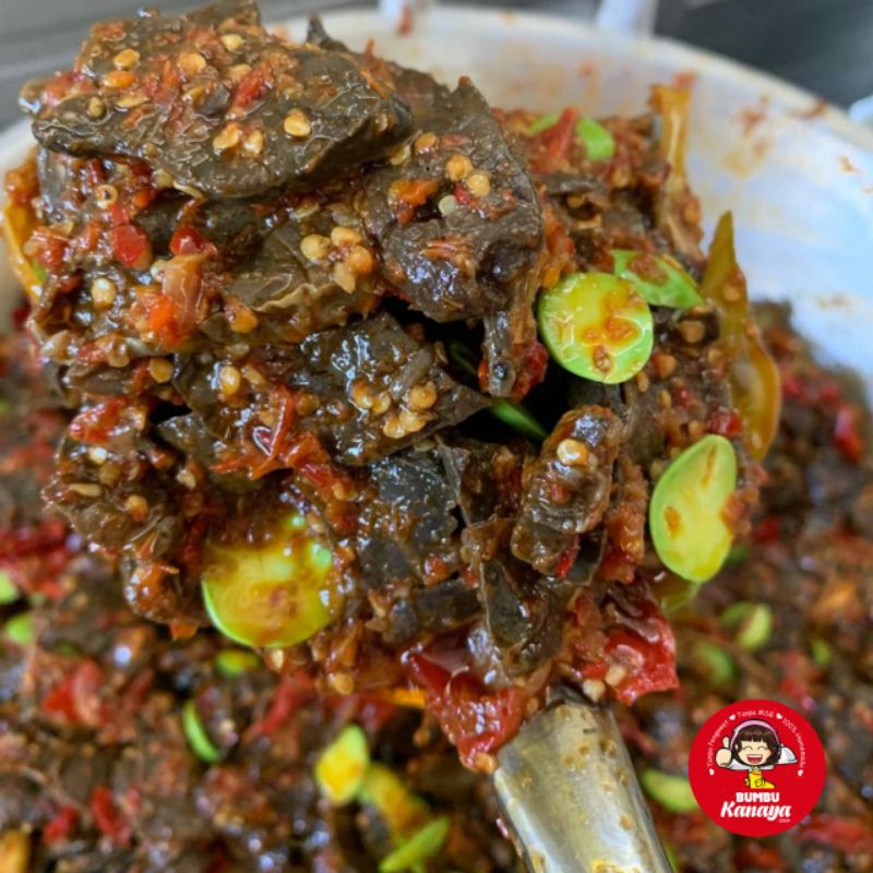 

Makanan Pedas Siap Saji Paru Pete Balado Bumbu Kanaya RR