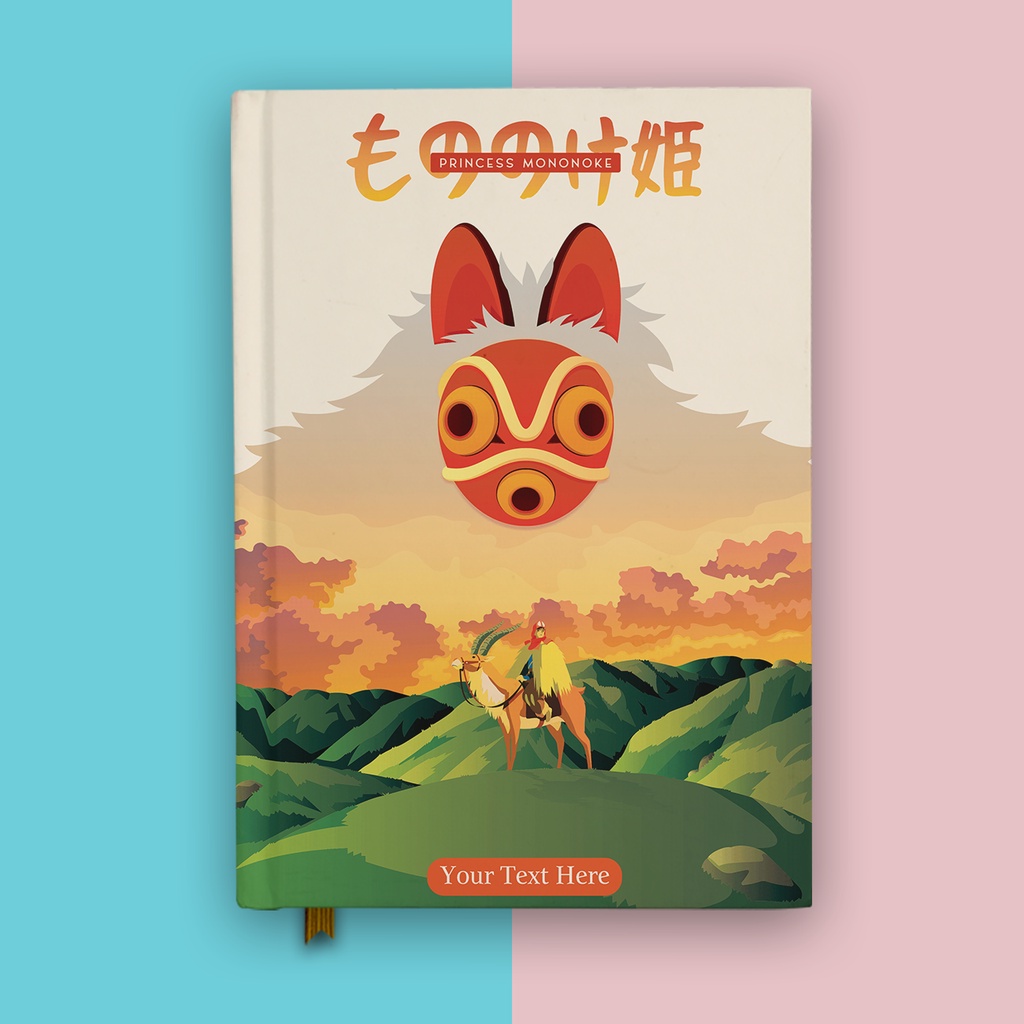 

Notebook Anime Ghibli Princess Mononoke 1 Buku Tulis Diary Hardcover Jurnal Custom Nama