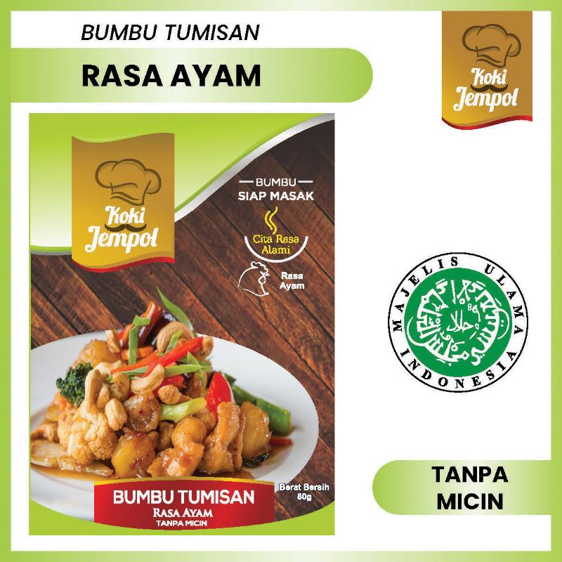

Bumbu Tumisan Rasa Ayam NON MSG TANPA MICIN